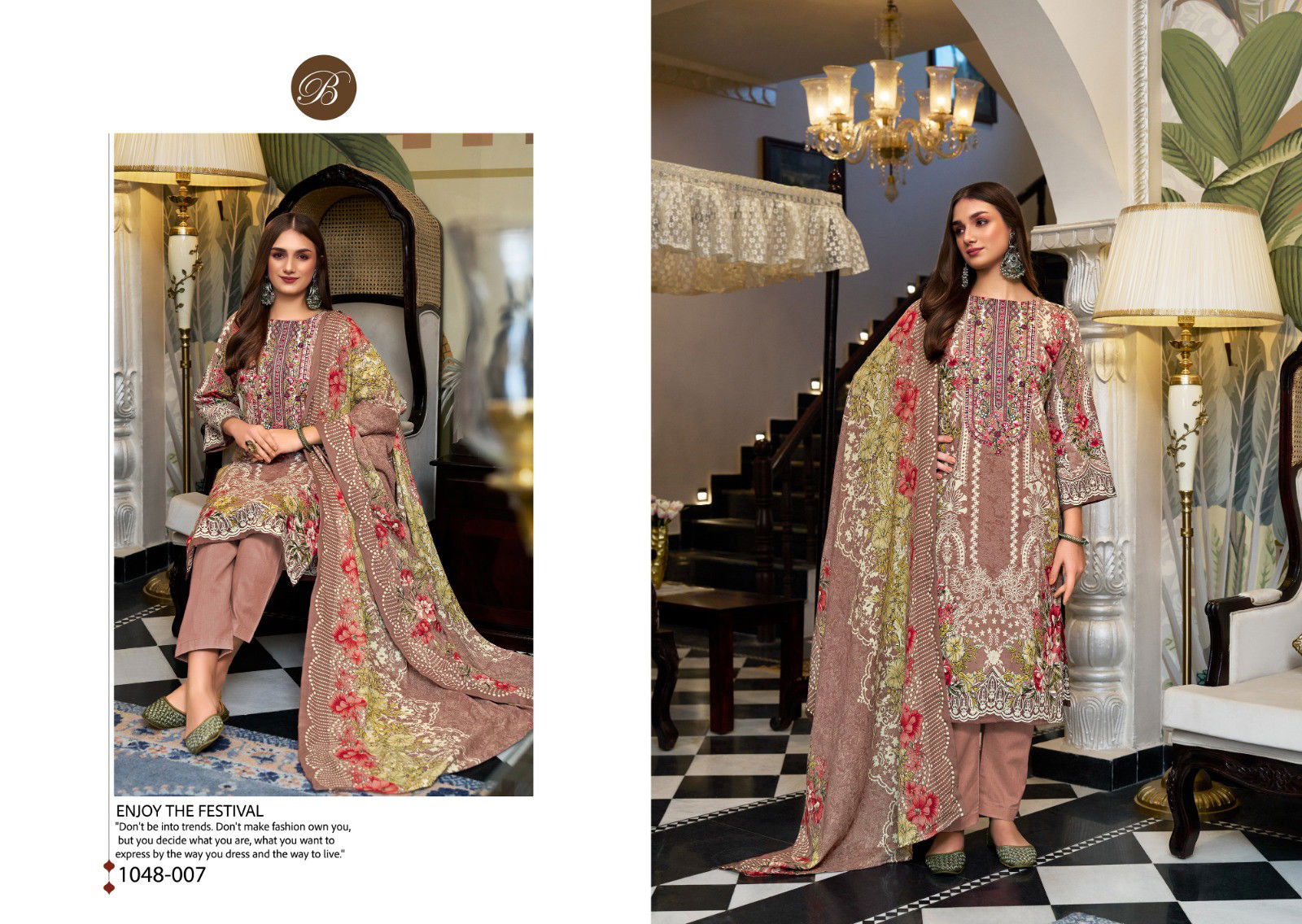 Belliza Naira Vol 96 Cotton Printed Embroidered Dress Material